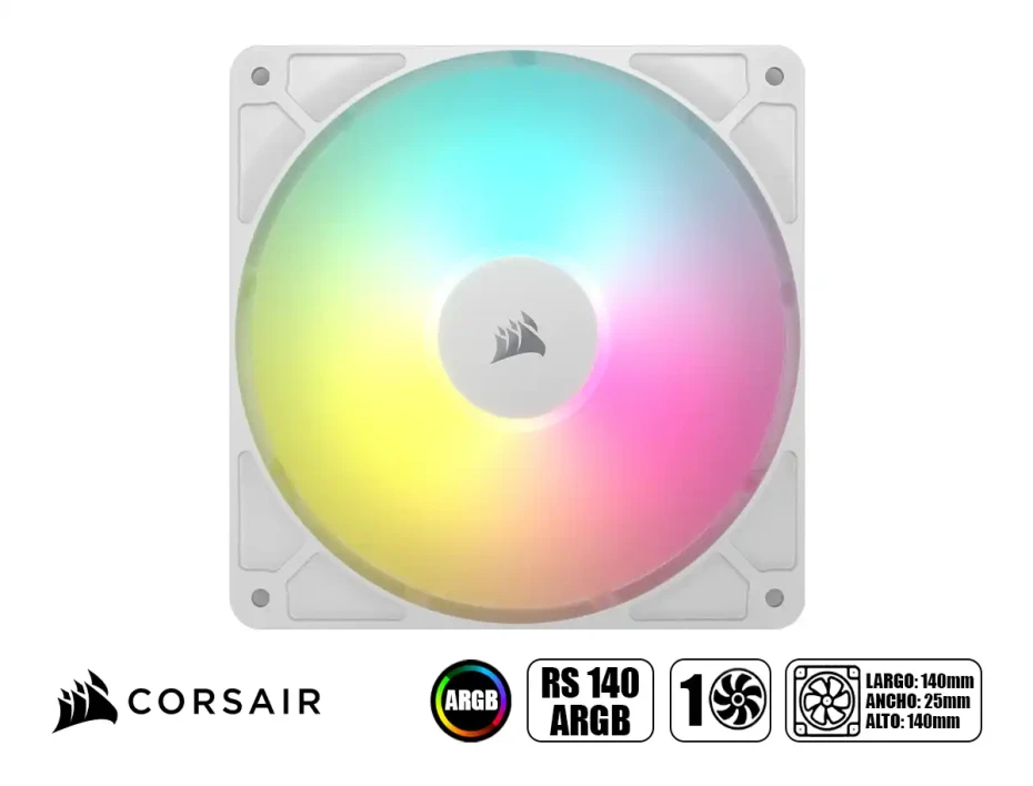 Cooler Para Case Corsair Rs 140 Argb  En Blanco (co-9050186-ww ) 140mm