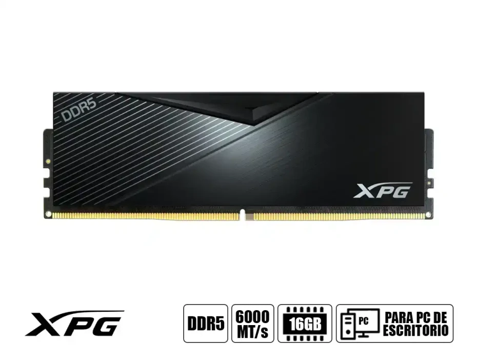 Memoria Ram Xpg Ddr5 16gb Lancer (ax5u6000c3016g-clarbk) 6000mt/s, Negro Cl30, Rgb