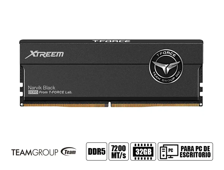 Memoria Ram Teamgroup Ddr5 32gb (2x16gb) Xtreem (ffxd532g7600hc36fdc01) 72000 Mt/s, Negro, Cl34