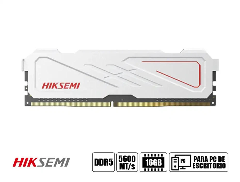 Memoria Ram Hiksemi Armor Ddr5 16gb (hsc516u56e2/16g) 5600 Mhz, White