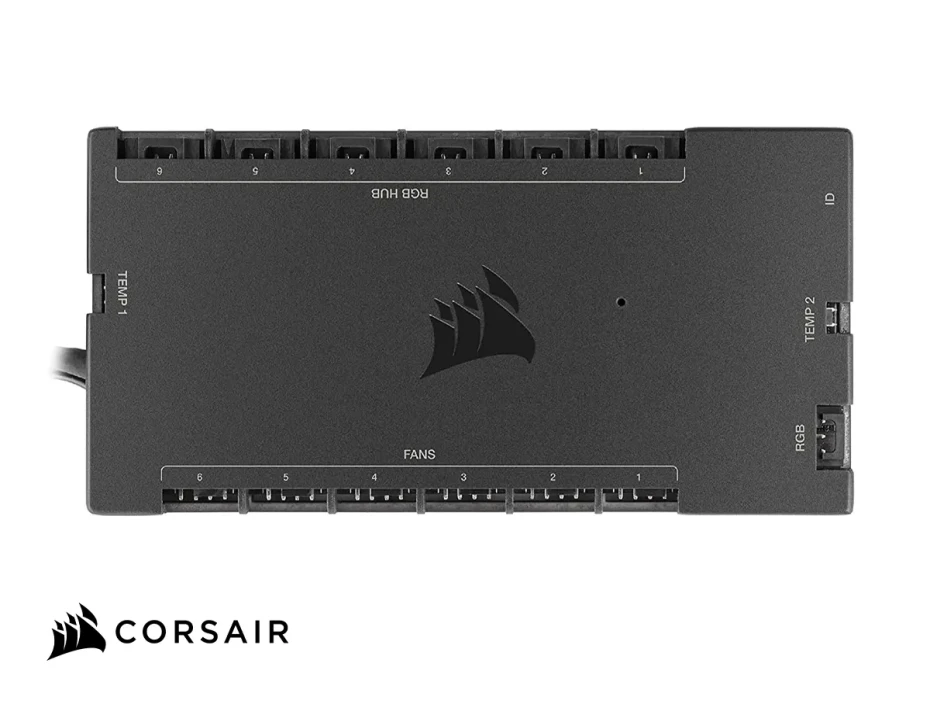 Controlador De Velocidad Y De Iluminacion Rgb Inteligente Corsair Icue Commander Core Xt. (cl-9011112-ww)