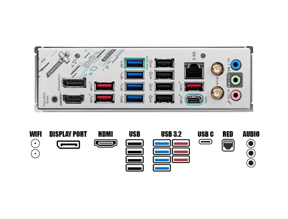 Placa Madre Msi X670e Gaming Plus Wifi (90-x670e Gaming Plus Wifi) Socket Am5, Ram Dddr5 Buss 7200oc Mhz, Wifi 6e