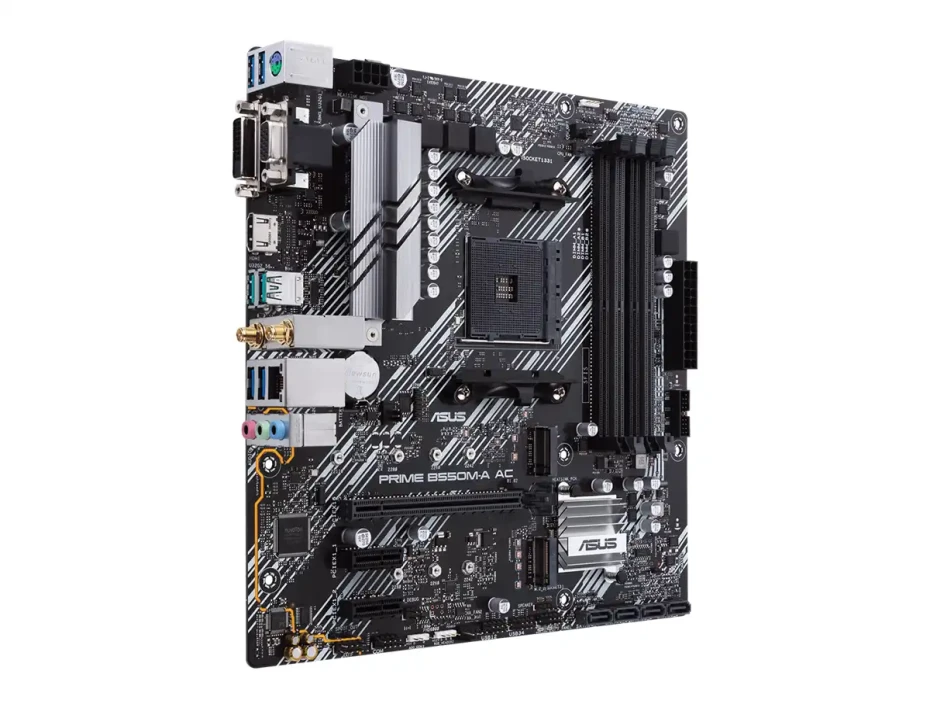 Placa Madre Asus B550m-a Ac Prime (90mb15k0-m0eay0) Socket Am4, Ram Ddr4 Buss 4866oc Mhz, Wifi