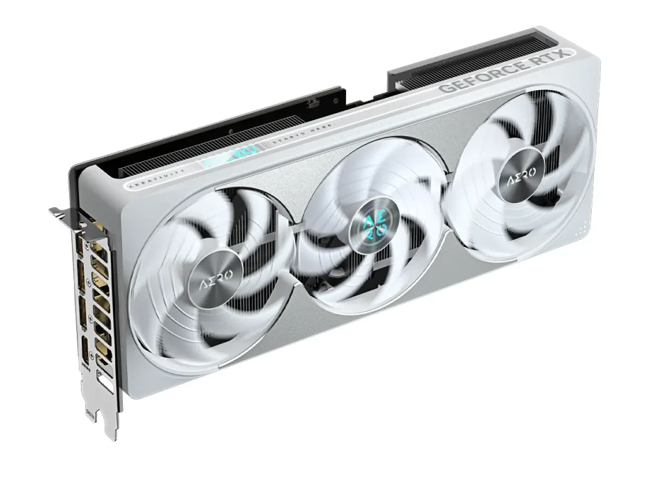 Tarjeta De Video Gigabyte Rtx 5080 Aero Oc Sff 16gb Gddr7 (gv-n5080aero Oc-16gd) Blanco, Geforce Nvidia 256 Bits, 3 Ventiladores