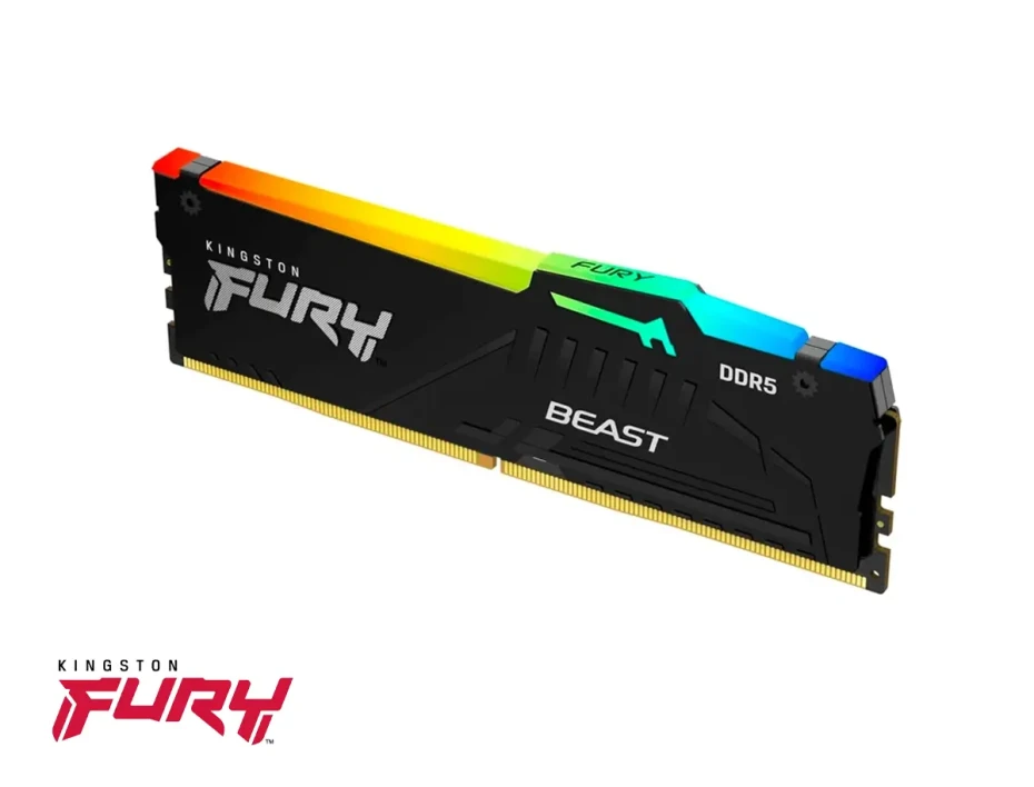 Memoria Ram Kingston Fury Ddr5 16gb Beast (kf560c36bbe2a-16) 6000 Mhz, Cl40, Negro, Rgb