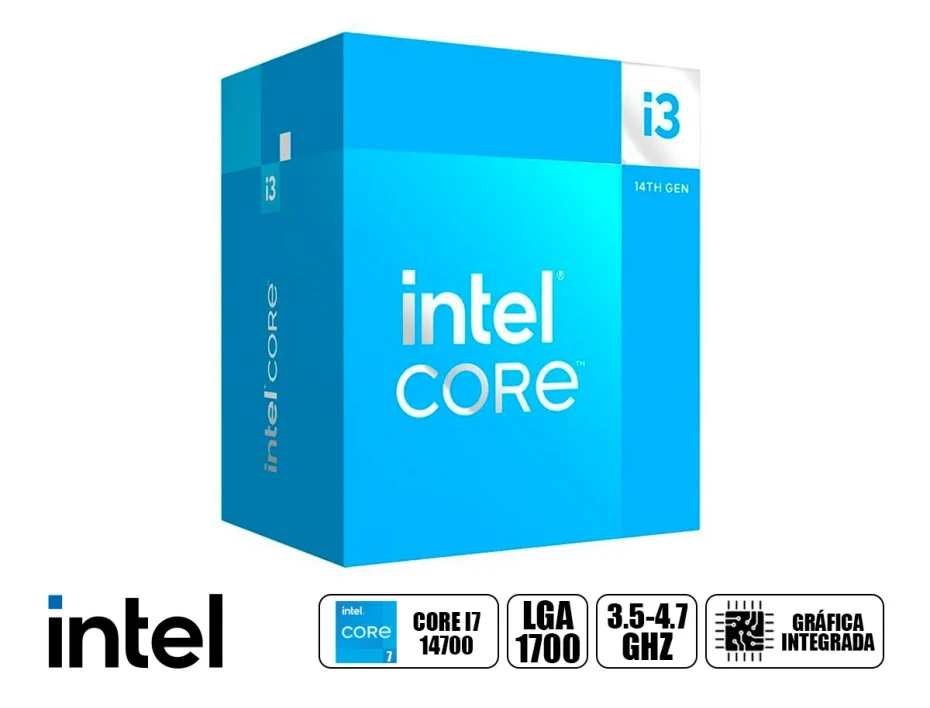 Procesador Intel Core I3 14100 3.5ghz Hasta 4.7ghz 12mb (bx8071514100) Lga 1700, 4 Nucleos, C/ Grafica Uhd 730