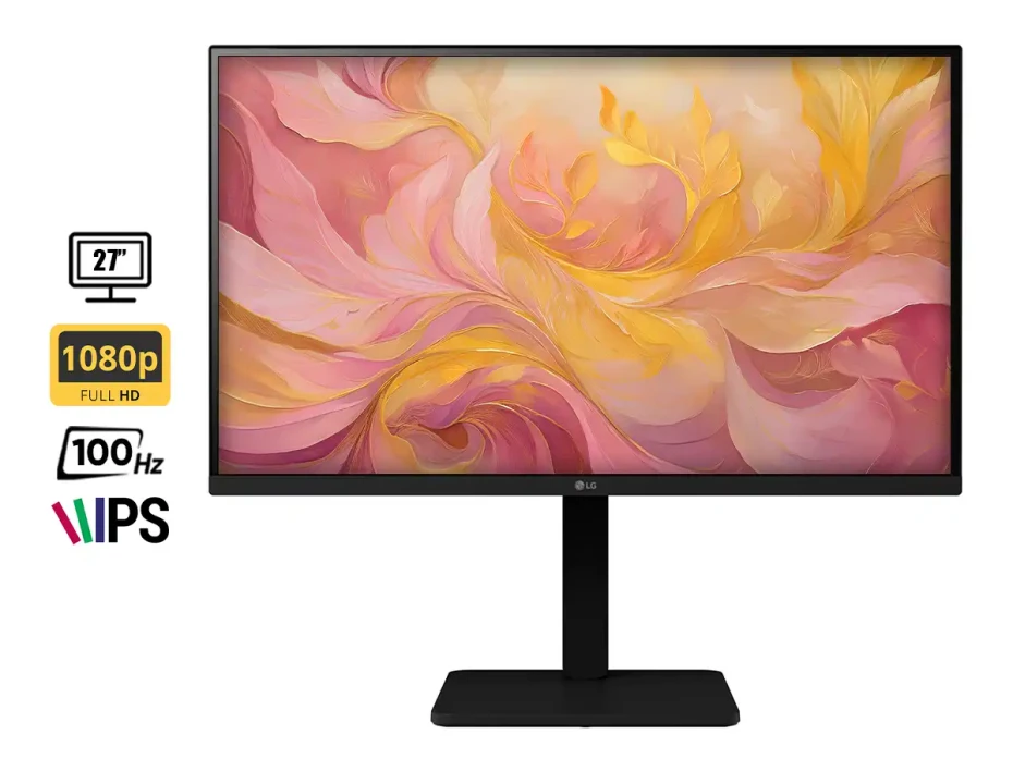 Monitor Lg 27 Pulgadas, Led 27ba550-b, Business, Ips, 5ms, Fhd Puerto Vga Hdmi, Dp, 100hz, Usb Charger (27ba550-b.awfq) Altavoces