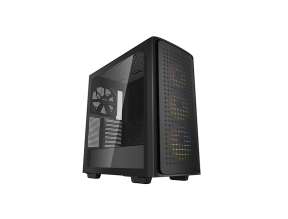 Case Deepcool Gaming Ck560 S/fuente (r-ck560-bkaae4-g-1) Panel De Vidrio, 4 Ventiladores, Led Argb, Negro