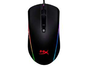 MOUSE HYPERX PULSEFIRE SURGE GAMING, SENSOR HASTA 16.000 DPI, ILUMINACION RGB, CON 3 BOTONES, CONEXION USB, COLOR NEGRO (HX-MC002B)