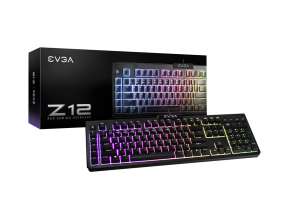 TECLADO EVGA GAMER Z12, CON ILUMINACION RGB LED, RESISTENTE A DERRAMES, MEMBRANA USB (834-W0-12SP-K2)