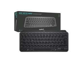 TECLADO LOGITECH INALAMBRICO MX KEYS, CON SENSOR DE RETROILUMINACIÓN, RECARGABLE POR PUERTO USB-C, COLOR NEGRO (920-010476)