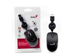 MOUSE MINI GENIUS MICRO TRAVELER V2, SENSOR HASTA 1000 DPI, CONEXION USB, 3 BOTONES, COLOR BLACK (31010125100)