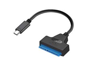 Adaptador Generico Tipo C -- A -- Sata Hembra, Cable De 25 Cm, Color  Blanco (usb 3.1 Typo-c - A - Sata)