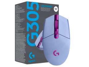 MOUSE INALAMBRICO LOGITECH GAMING G305 LIGHTSPEED, HASTA 12.000 DPI, CON RECPETOR USB, DISEÑO ERGONOMICO, 4 BOTONES, C/ LILA (910-006020)