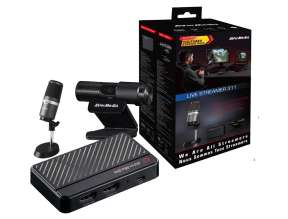 Kit Streaming Avermedia Live Streamer 311, Tarjeta De Captura 1080p60 Full Hd, MicrÓfono Usb, CÁmara Web Hd 1080p30 (61bo311000ae)