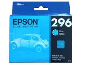 Cartucho Epson 296 ( C13t30822a ) Cian | Xp- 231, 241 , 431 , 441