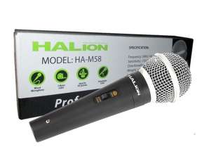 Microfono Halion M58 (ha-m58) Frecuencia 50hz -14khz, Salida Jack 6.35mm, Negro