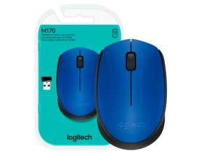 Mouse Inalambrico Logitech M170 (910-004800) Hasta 1000 Dpi, Receptor Usb, 3 Botones, Azul