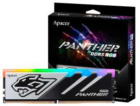 MEMORIA RAM APACER DDR5 16GB, FRECUENCIA 5200 MHZ, RGB, PANTHER DDR5, PARA PC DE ESCRITORIO (AH5U16G52C5229BAA-1)