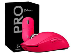 Mouse Inalambrico Logitech G Pro X Superlight 2 Gaming (910-006795) Hasta 44.000 Dpi, Receptor Usb, 5 Botones, Magenta