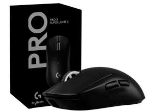 Mouse Inalambrico Logitech G Pro X Superlight 2 Gaming (910-006628) Hasta 44.000 Dpi, Receptor Usb, 5 Botones, Negro