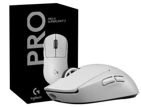 Mouse Inalambrico Logitech G Pro X Superlight 2 Gaming (910-006636) Hasta 44.000 Dpi, Receptor Usb, 5 Botones, Blanco