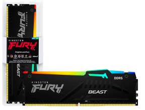 Memoria Ram Kingston Fury Ddr5 32gb Beast (kf556c40bba-32) 5600 Mt/s, Negro, Rgb