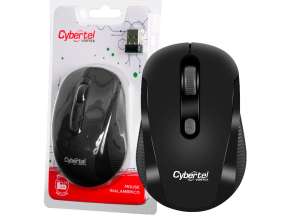 Mouse Inalambrico Cybertel Vortek Cyb M207 (cyb M207) Hasta 1000 Dpi, Receptor Usb, Negro