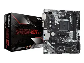 Placa Madre Asrock B450m-hdv R4.0 (90-mxb9n0-a0uayz) Socket Am4, Ram Ddr4 Buss 3200oc Mhz