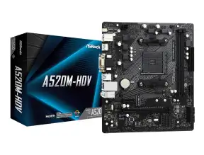 Placa Madre Asrock A520m-hdv (90-mxbe50-a0uayz) Socket Am4, Ram Ddr4 Buss 4733oc Mhz