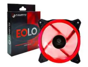 Cooler Para Case Gambyte Eolo (eolo-r) 120mm, Led Rojo, Negro