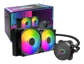 Sistema De Enfriamiento Liquido Cooler Master Masterliquid 240l Core Argb (mlw-d24m-a18pz-r1) 2 Ventiladores, 240mm, Led Argb