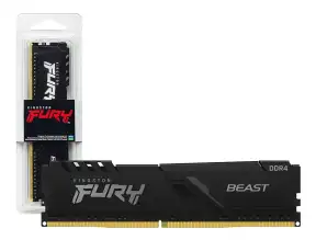 Memoria Ram Kingston Fury Ddr4 8gb Beast (kf432c16bb/8) 3200 Mhz, Negro