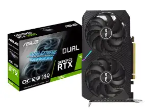 Tarjeta De Video Asus Rtx 3060 Dual Oc 12gb Gddr6 (90yv0gb2-mvaa10) Geforce Nvidia 192 Bits, 2 Ventiladores