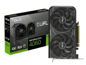 Tarjeta De Video Asus Rtx 4060 Dual Oc V2 8gb Gddr6 (90yv0jc4-m0aa00) Geforce Nvidia 128 Bits, 2 Ventiladores