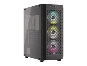 Case Corsair 480t Rgb S/fuente (cc-9011272-ww) Panel Lateral De Vidrio Templado, 3 Cooler Rgb, Negro