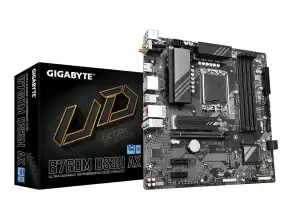 Placa Madre Gigabyte B760m Ds3h Ax (b760m Ds3h Ddr5 G10) Socket Lga 1700, Ram Ddr5 Buss 7600oc Mhz, 14va, 13va, 12va Gen