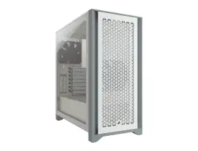 Case Corsair 4000d Airflow S/fuente (cc-9011201-ww) Panel De Vidrio, 2 Ventiladores, Blanco