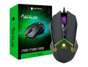 Mouse antryx chrome Askalon (agm-6100k) Hasta 12.400 Dpi, 8 Botones, Rgb, Negro