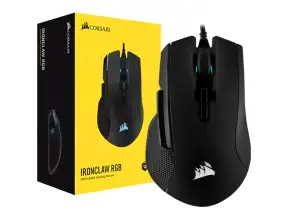 Mouse Corsair Ironclaw (ch-9307011-na) Hasta 18.000 Dpi, Rgb, Negro