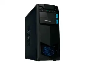 Case Halion Storm Fuente 350w (7223 Blue) 2 Ventiladores, Led Azul, Negro