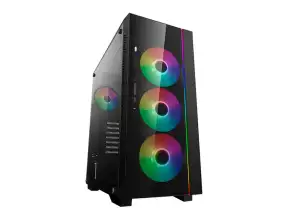 Case Deepcool Matrexx 55 V3 Add Rgb 4f S/fuente (dp-atx-matrexx55v3-ar-4f) Paneles De Vidrio, 4 Ventiladores, Led Argb, Negro