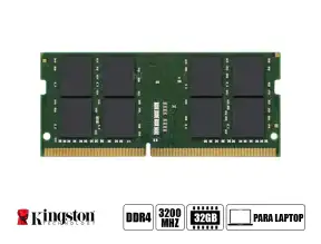 Memoria Para Laptop Sodimm Kingston Ddr4 32gb (kvr32s22d8/32) 3200 Mhz