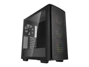 Case Deepcool Gaming Ck560 S/fuente (r-ck560-bkaae4-g-1) Panel De Vidrio, 4 Ventiladores, Led Argb, Negro