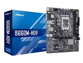 Placa Madre Asrock B660m-hdv (90-mxbh40-a0uayz) Socket Lga 1700, Ram Ddr4 Buss 5066oc Mhz, 13va, 12va Gen