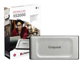 Disco Duro Externo Kingston 2tb Ssd Xs2000 (sxs2000/2000g) Unidad De Almacenamiento Portable, Usb 3.2, Plata