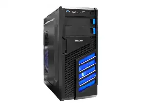 Case Halion Scorpion 5906 Fuente 400w (c-ha-scorpion 5906bb) 1 Ventilador, Led Azul, Azul Con Negro