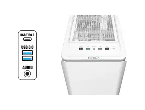 Case Deepcool Ck500 Wh S/fuente (r-ck500-whnne2-g-1) Panel De Vidrio, 2 Ventiladores, Blanco