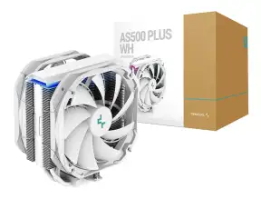 Cooler Para Procesador Deepcool As500 Plus Wh (r-as500-whnlmp-g) 2 Ventiladores, 120mm, Led Argb