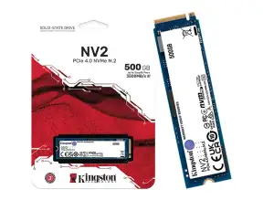 Unidad De Almacenamiento Ssd M.2 Pcie Kingston 500gb Nvme Nv2, 2280 (snv2s/500g) 3500mb/s